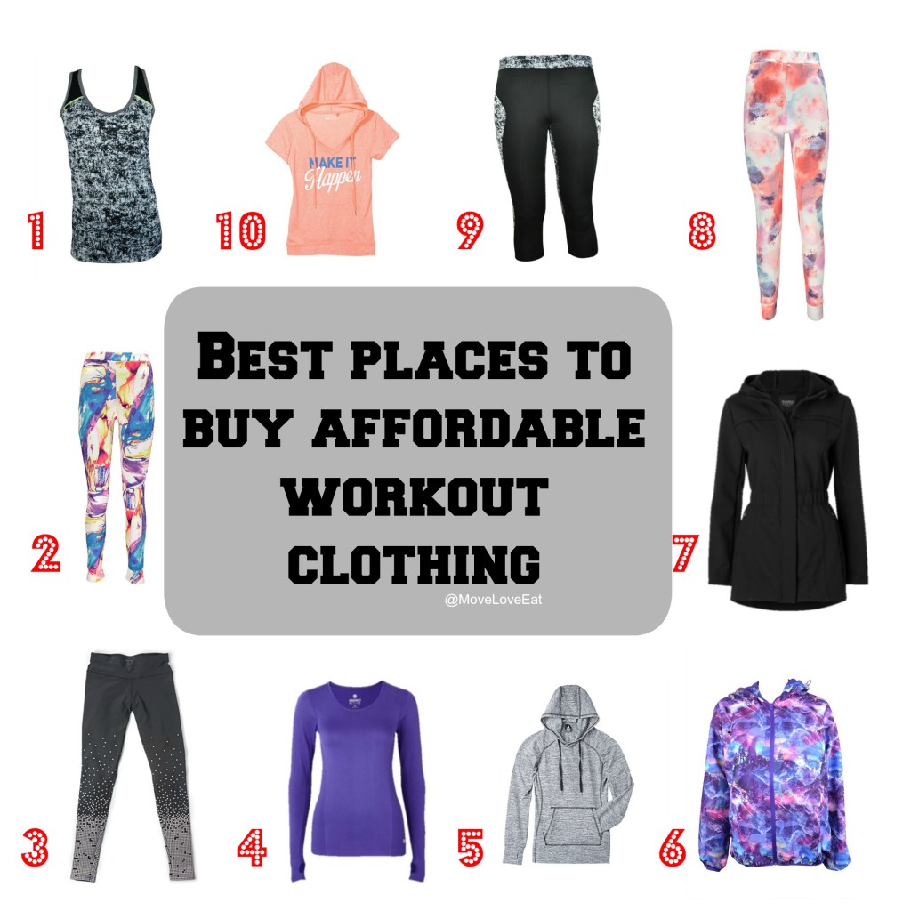 Best places to buy affordable workout clothing - Move Love Eat Blog