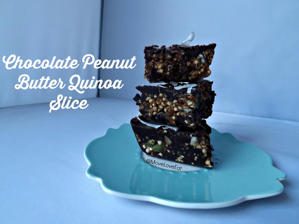 Chocolate Peanut Butter Quinoa Slice MLE