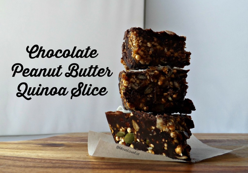 Chocolate Peanut Butter Quinoa Slice MLE