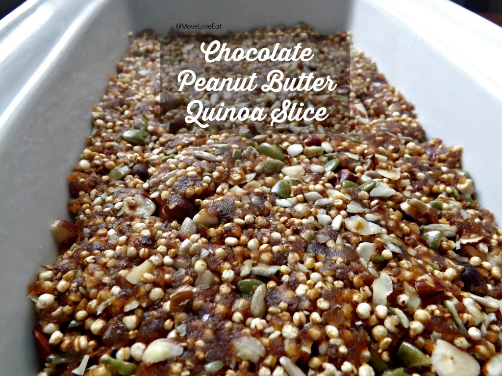 Chocolate Peanut Butter Quinoa Slice MLE