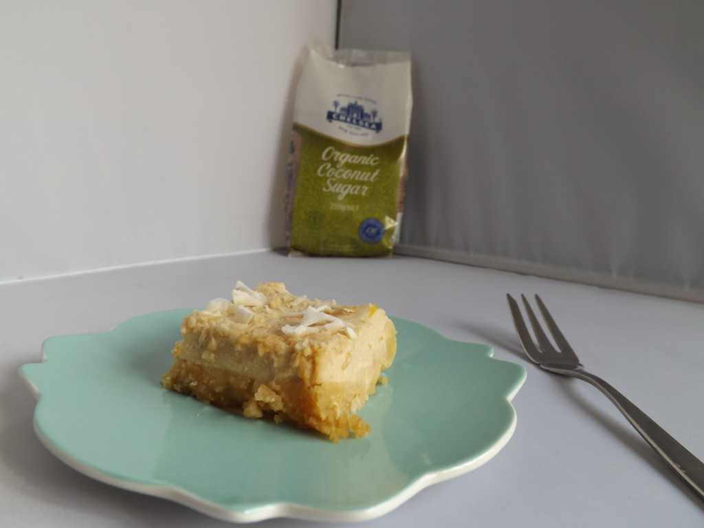 Healthier No Bake Lemon Coconut Cheesecake