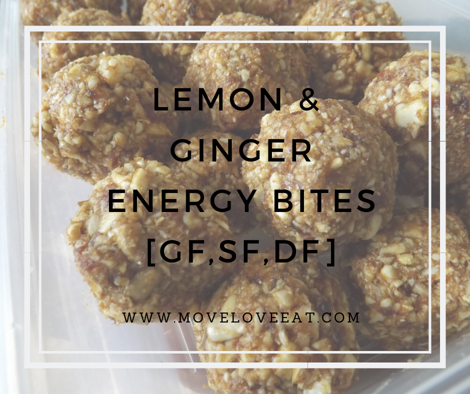 Lemon and Ginger Energy Bites [GF, SF]