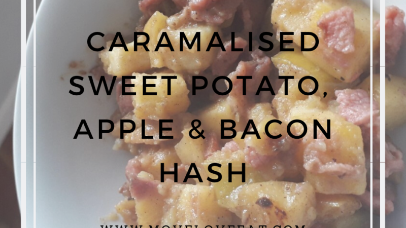 Caramalised Sweet Potato, Apple & Bacon Hash Recipe