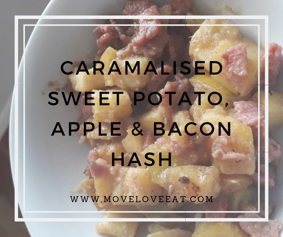 Caramalised Sweet Potato, Apple & Bacon Hash Recipe